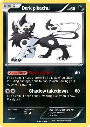 Pokemon Dark pikachu