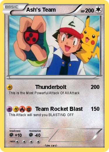 Pokemon Ash's Team