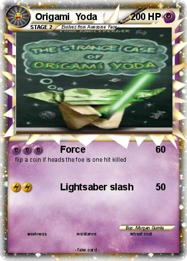 Pokemon Origami  Yoda