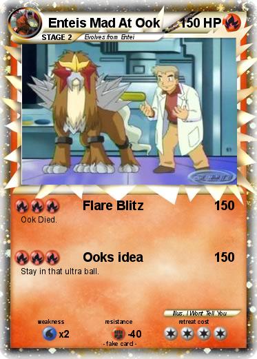 Pokemon Enteis Mad At Ook