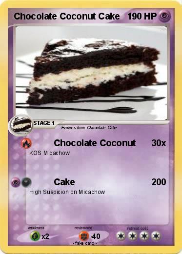 Pokemon Chocolate Coconut Cake