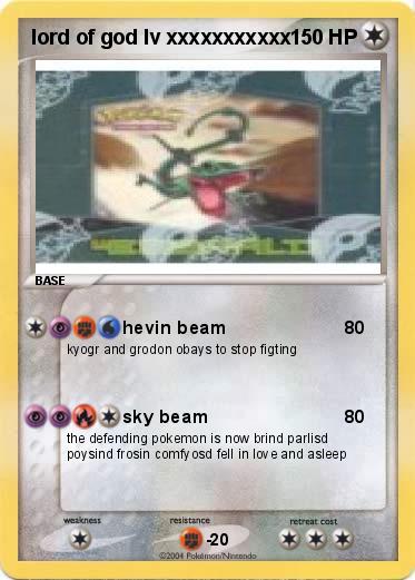 Pokemon lord of god lv xxxxxxxxxxx