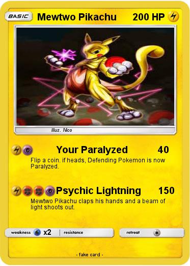 Pokemon Mewtwo Pikachu