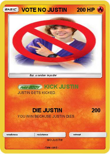 Pokemon VOTE NO JUSTIN