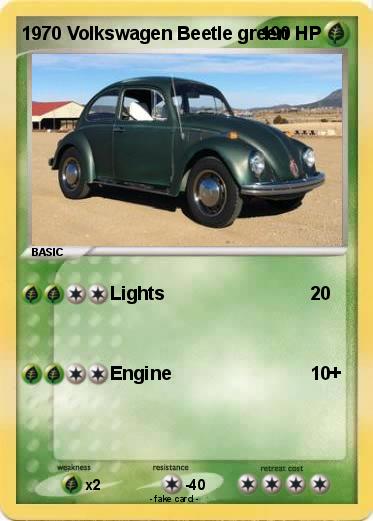 Pokemon 1970 Volkswagen Beetle green
