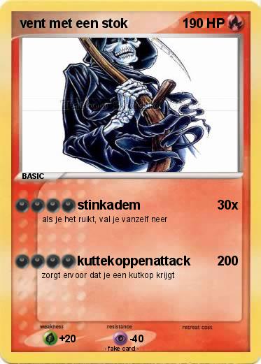 Pokemon vent met een stok