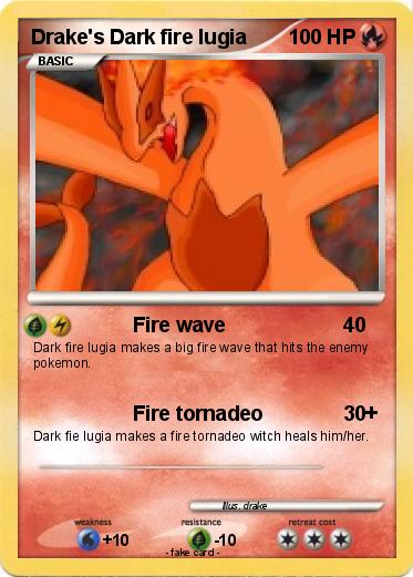 Pokemon Drake's Dark fire lugia