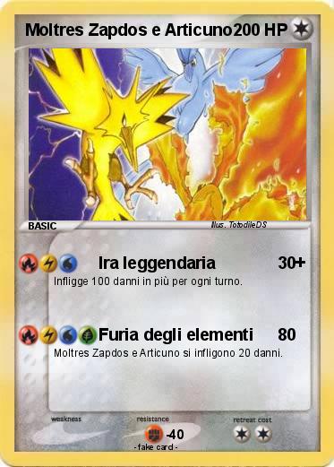 Pokemon Moltres Zapdos e Articuno