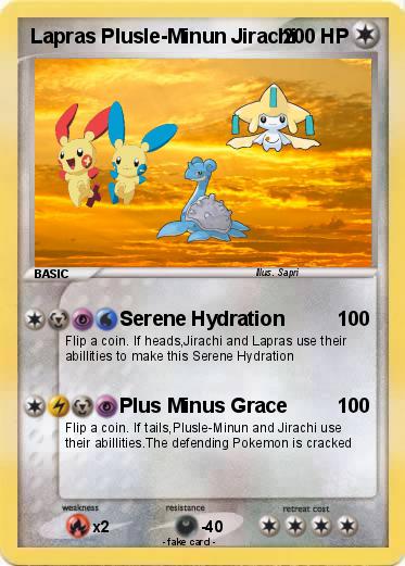 Pokemon Lapras Plusle-Minun Jirachi