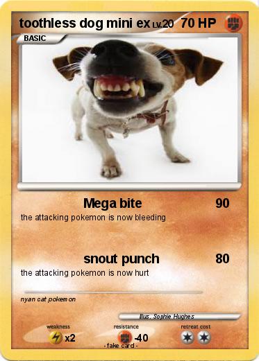 Pokemon toothless dog mini ex