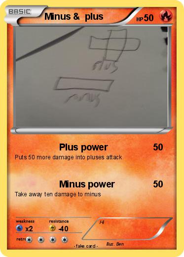 Pokemon Minus &  plus