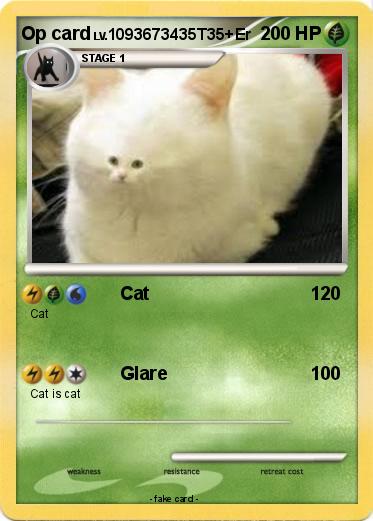 Pokemon Op card