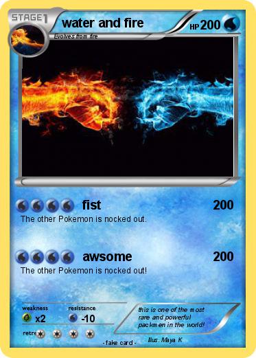 Pokemon water and fire
