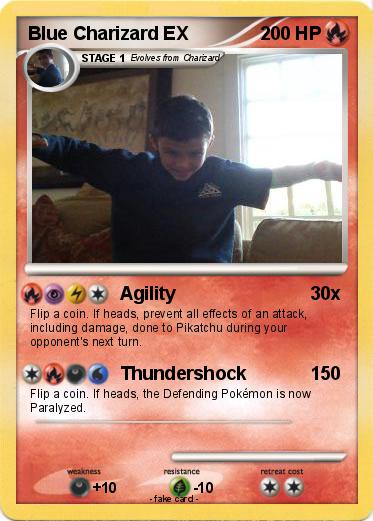 Pokemon Blue Charizard EX