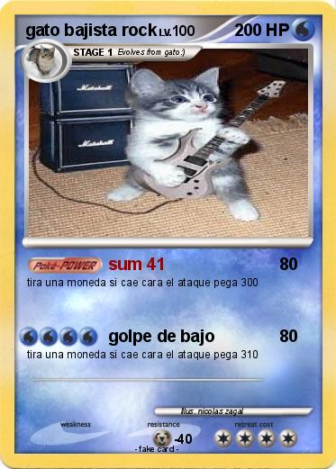 Pokemon gato bajista rock