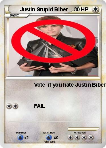 Pokemon Justin Stupid Biber