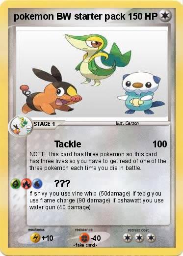 Pokemon pokemon BW starter pack