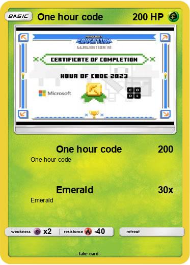Pokemon One hour code