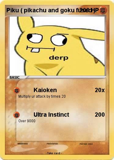 Pokemon Piku ( pikachu and goku fused )