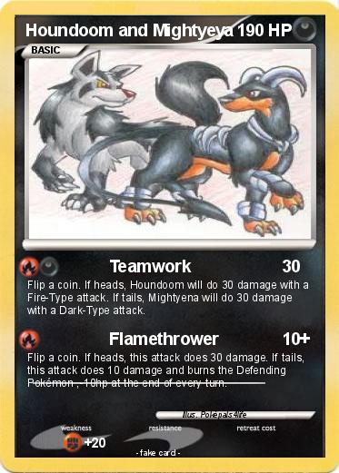 Pokemon Houndoom and Mightyeya