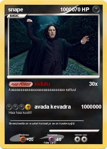 Pokemon snape                         10000