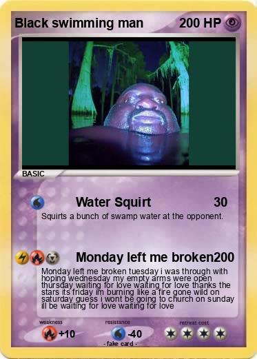 Pokemon Black swimming man