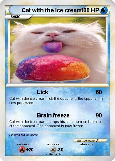 Pokemon Cat with the ice cream