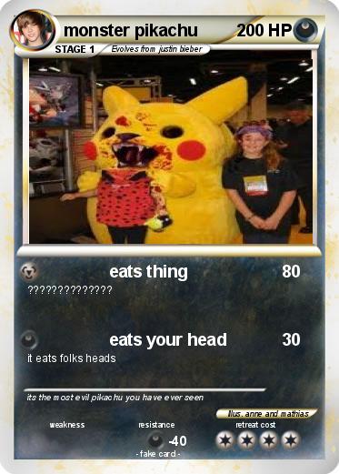 Pokemon monster pikachu