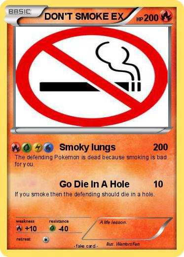 Pokemon DON'T SMOKE EX