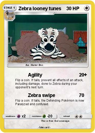 Pokemon Zebra looney tunes