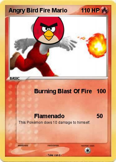Pokemon Angry Bird Fire Mario