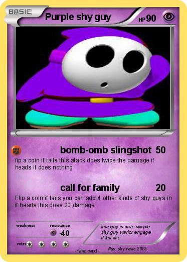 Pokemon Purple shy guy
