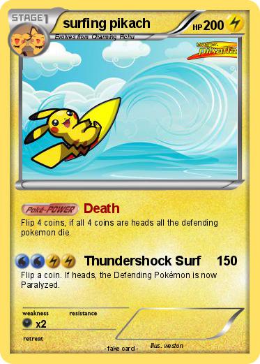 Pokemon surfing pikach