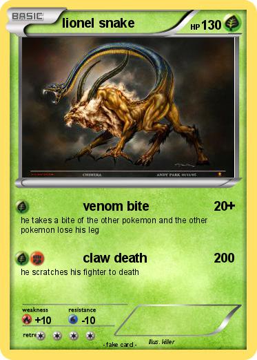 Pokemon lionel snake