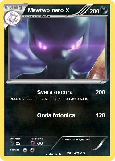 Pokemon Mewtwo nero X