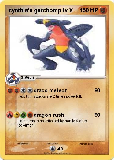 Pokemon cynthia's garchomp lv X
