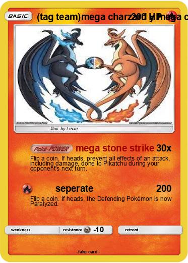 Pokemon (tag team)mega charzard y mega charzared x