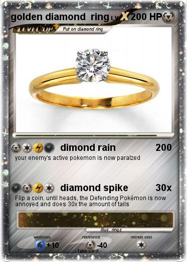Pokemon golden diamond  ring