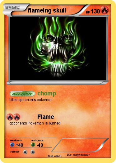 Pokemon flameing skull