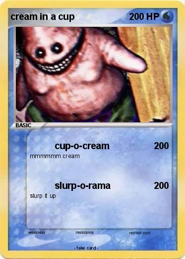 Pokemon cream in a cup