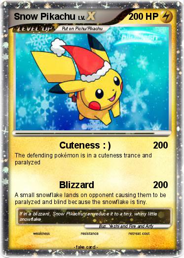 Pokemon Snow Pikachu