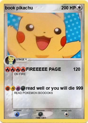 Pokemon book pikachu
