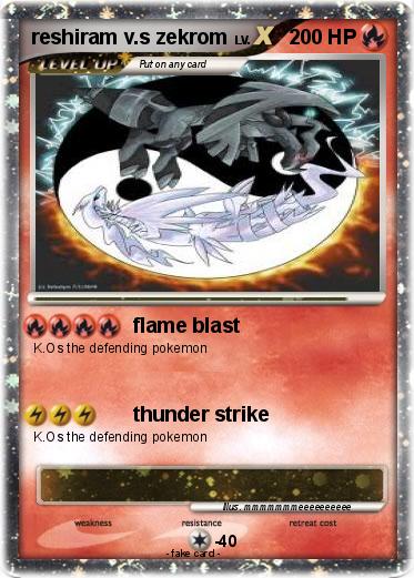 Pokemon reshiram v.s zekrom