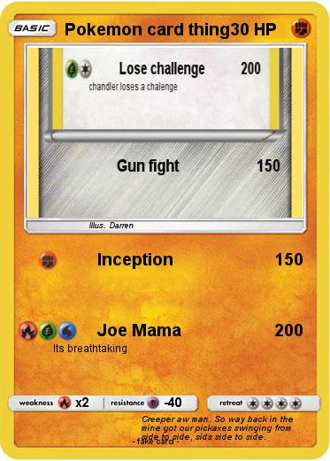 Pokemon Pokemon card thing