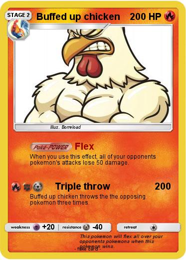 Pokemon Buffed up chicken