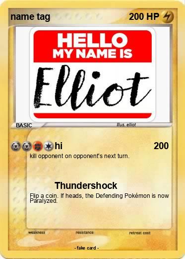 Pokemon name tag