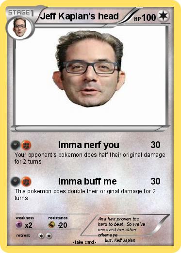 Pokemon Jeff Kaplan's head