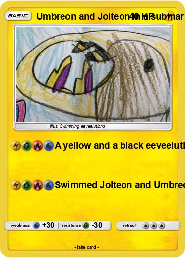 Pokemon Umbreon and Jolteon in a submarine