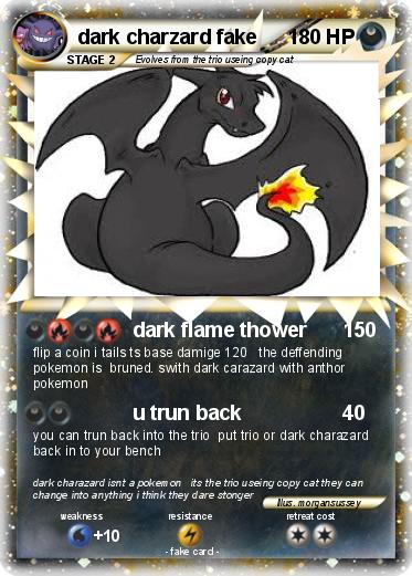 Pokemon dark charzard fake
