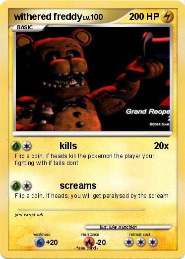 Pokemon withered freddy